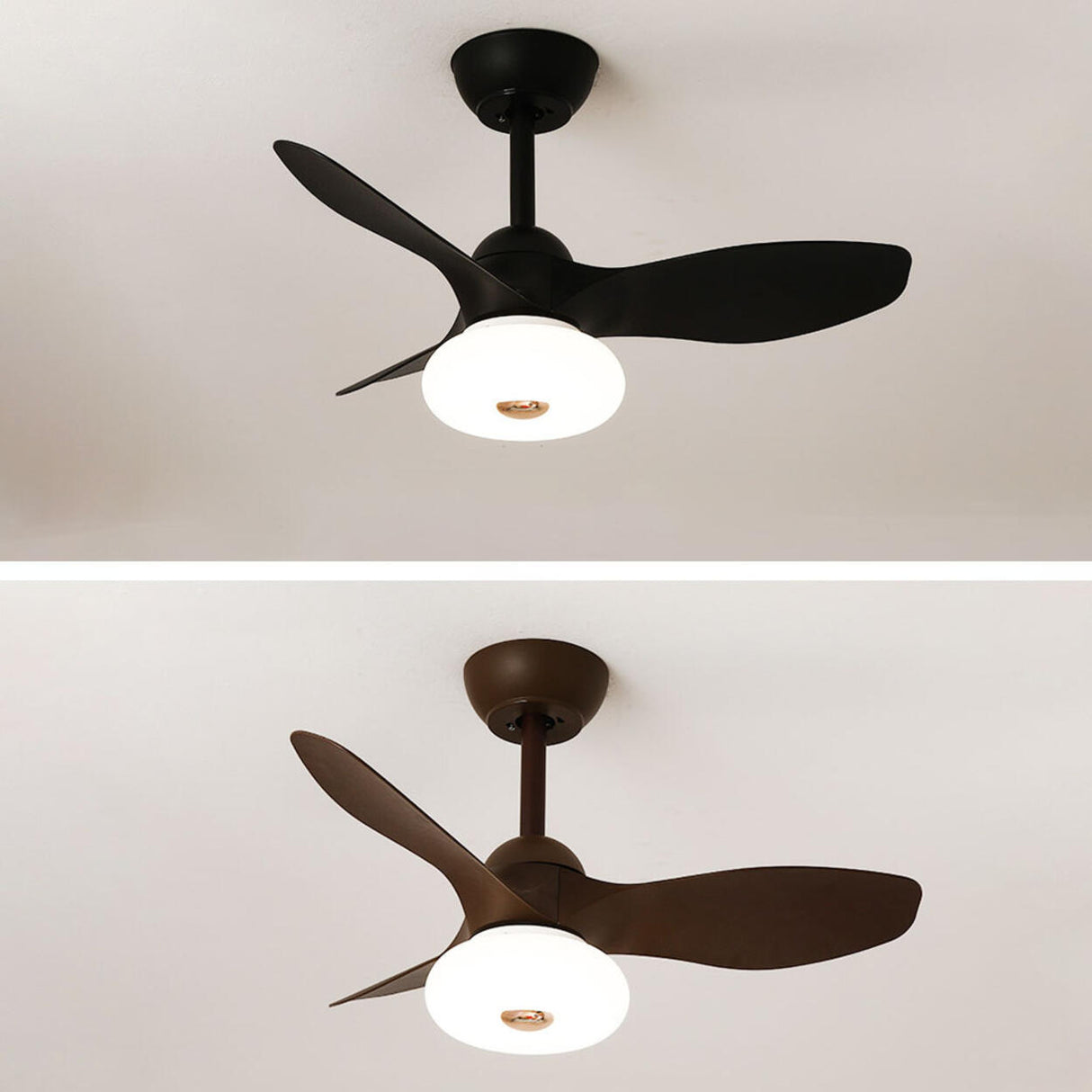 Simple Sleek 3 Blade Remote Control Ceiling Fan Light Image - 16