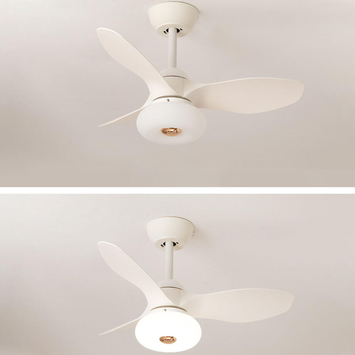 Simple Sleek 3 Blade Remote Control Ceiling Fan Light Image - 17