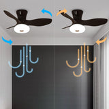 Simple Sleek 3 Blade Remote Control Ceiling Fan Light Image - 21