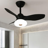 Simple Sleek 3 Blade Remote Control Ceiling Fan Light Image - 4