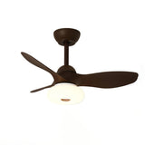 Simple Sleek 3 Blade Remote Control Ceiling Fan Light Image - 9