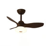 Simple Sleek 3 Blade Remote Control Ceiling Fan Light Image - 9