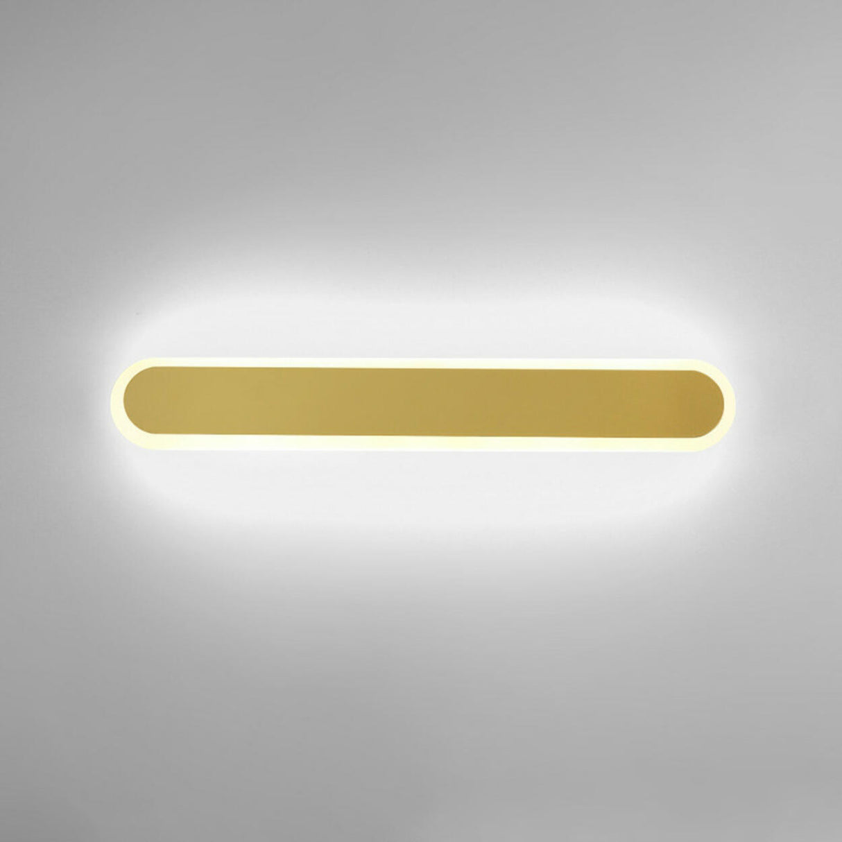 Simple Slim Vertical Gold LED Vanity Wall Light  Image - 10