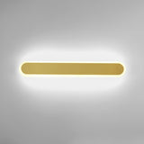 Simple Slim Vertical Gold LED Vanity Wall Light  Image - 10