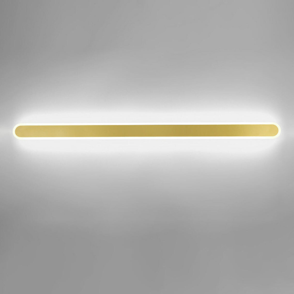 Simple Slim Vertical Gold LED Vanity Wall Light  Image - 12