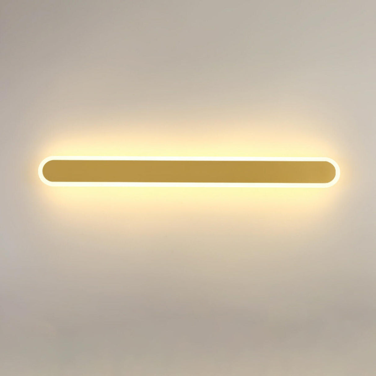 Simple Slim Vertical Gold LED Vanity Wall Light  Image - 3