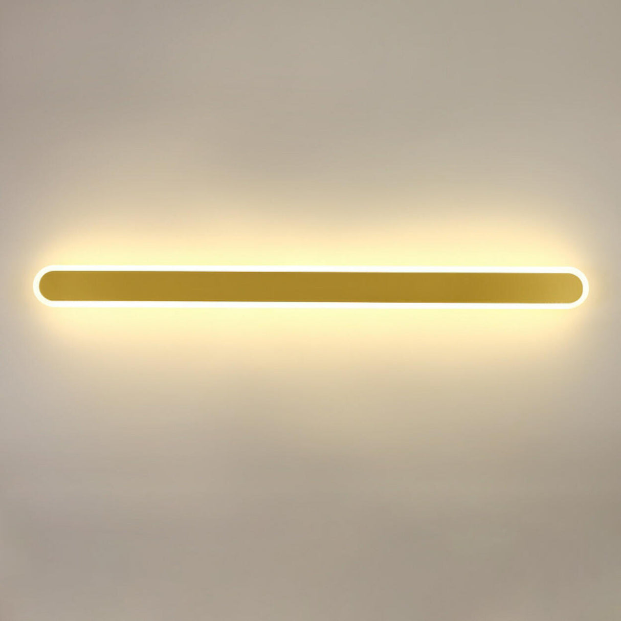 Simple Slim Vertical Gold LED Vanity Wall Light  Image - 6