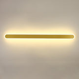 Simple Slim Vertical Gold LED Vanity Wall Light  Image - 6