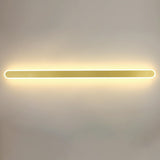 Simple Slim Vertical Gold LED Vanity Wall Light  Image - 8