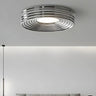 Simple Small Green Drum LED Flush Mount Ceiling Light Image - 5