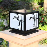 Simple Solar Bamboo Pattern Square Outdoor Garden Lamp Image - 16