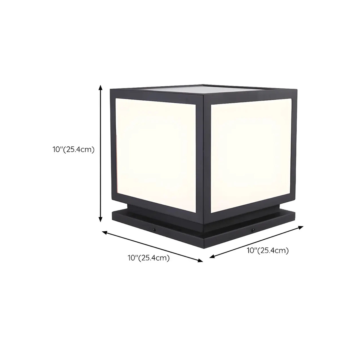 Simple Solar Bamboo Pattern Square Outdoor Garden Lamp 