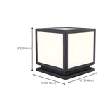 Simple Solar Bamboo Pattern Square Outdoor Garden Lamp Image - 19