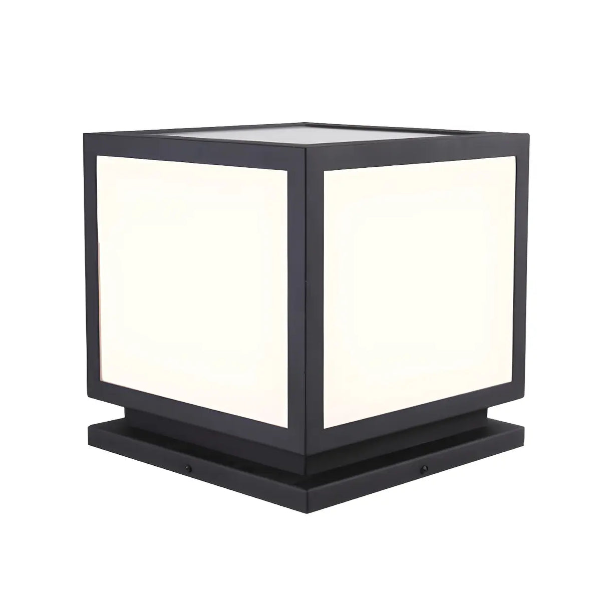 Simple Solar Bamboo Pattern Square Outdoor Garden Lamp Image - 2