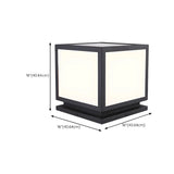 Simple Solar Bamboo Pattern Square Outdoor Garden Lamp Image - 20