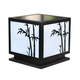 Simple Solar Bamboo Pattern Square Outdoor Garden Lamp Image - 7