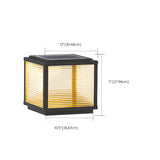 Simple Solar Cube Metal Frame Outdoor Gate Table Lamp Image - 23