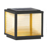 Simple Solar Cube Metal Frame Outdoor Gate Table Lamp Image - 6