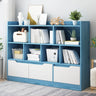 Simple Solid Wood Modern Rectangular Wide Bookcase Image - 17