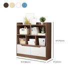 Simple Solid Wood Modern Rectangular Wide Bookcase #size