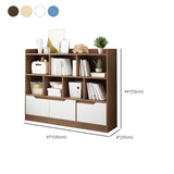 Simple Solid Wood Modern Rectangular Wide Bookcase Image - 28