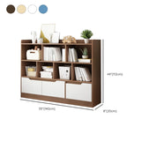 Simple Solid Wood Modern Rectangular Wide Bookcase Image - 29