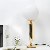 Simple Spherical Glass Nightstand Gold Base Table Lamp Image - 13