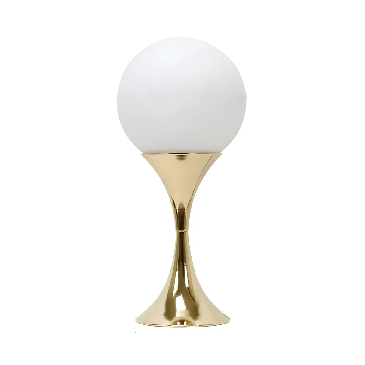 Simple Spherical Glass Nightstand Gold Base Table Lamp Image - 7