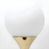 Simple Spherical Glass Nightstand Gold Base Table Lamp Image - 9