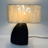 Simple Square Fabric Shade Black Base Modern Table Lamp Image - 7