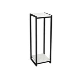 Simple Square Faux Marble Nesting Plant Stand White Image - 13