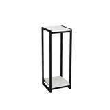 Simple Square Faux Marble Nesting Plant Stand White Image - 15