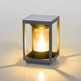 Simple Square Geometric Outdoor Pathway Table Lamp Image - 6