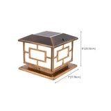 Simple Square Metal Bronze Finish Outdoor Table Lamp Image - 20