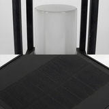 Simple Square Metal Frame Outdoor Table Lamp Black Image - 8