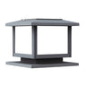 Simple Square Metal Outdoor Pillar Table Lamp Black Image - 2