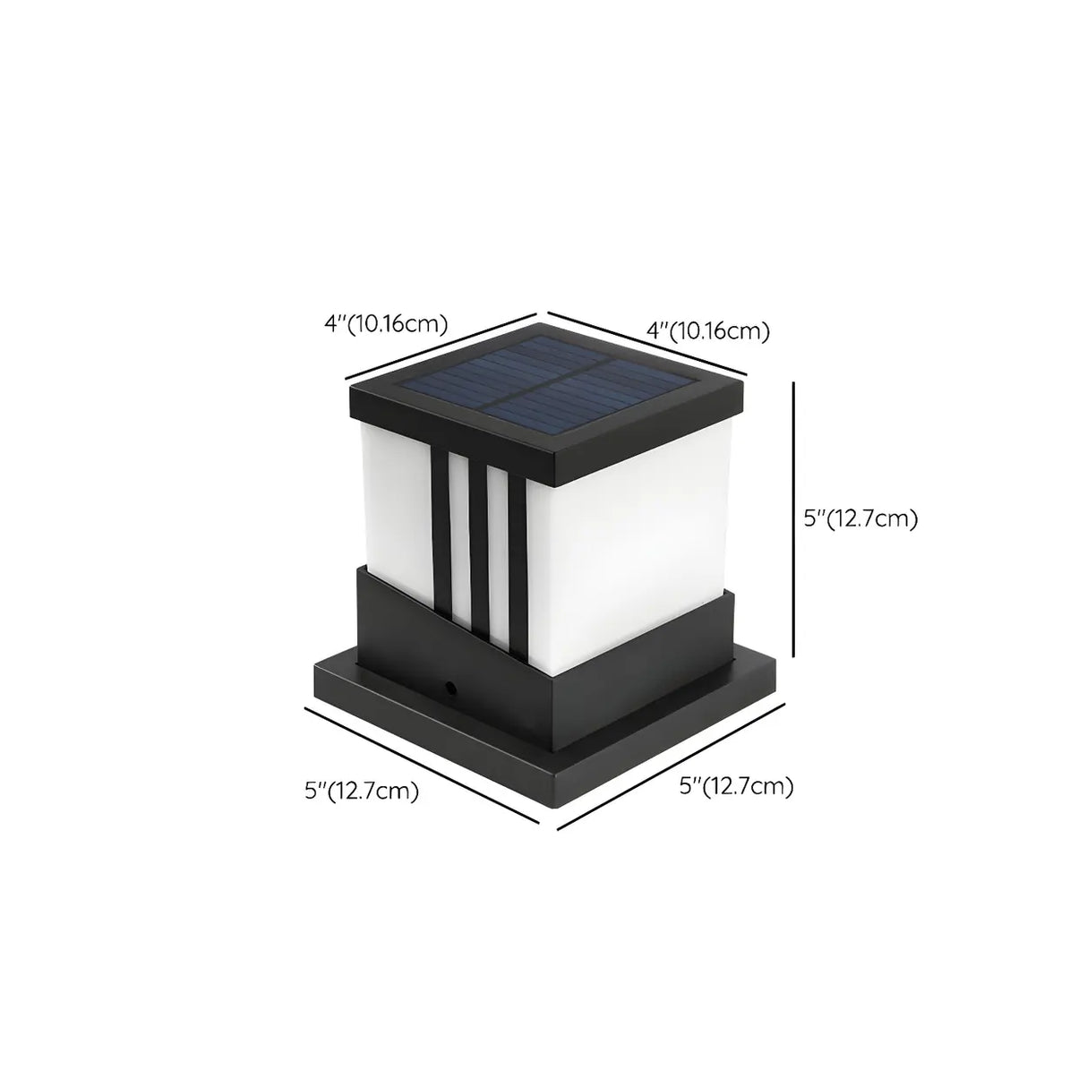 Simple Square Outdoor LED Pathway Table Lamp Warm Light 