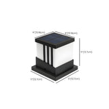 Simple Square Outdoor LED Pathway Table Lamp Warm Light #size