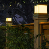 Simple Square Outdoor LED Pathway Table Lamp Warm Light Image - 3