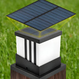 Simple Square Outdoor LED Pathway Table Lamp Warm Light Image - 6