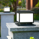 Simple Square Solar Garden Bamboo Decor Outdoor Lamp Image - 15