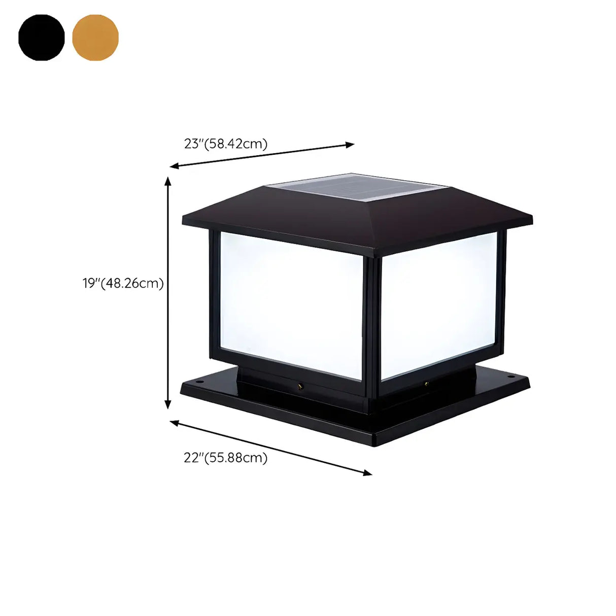 Simple Square Solar Garden Bamboo Decor Outdoor Lamp Image - 22