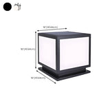 Simple Square Solar Garden Bamboo Decor Outdoor Lamp Image - 26