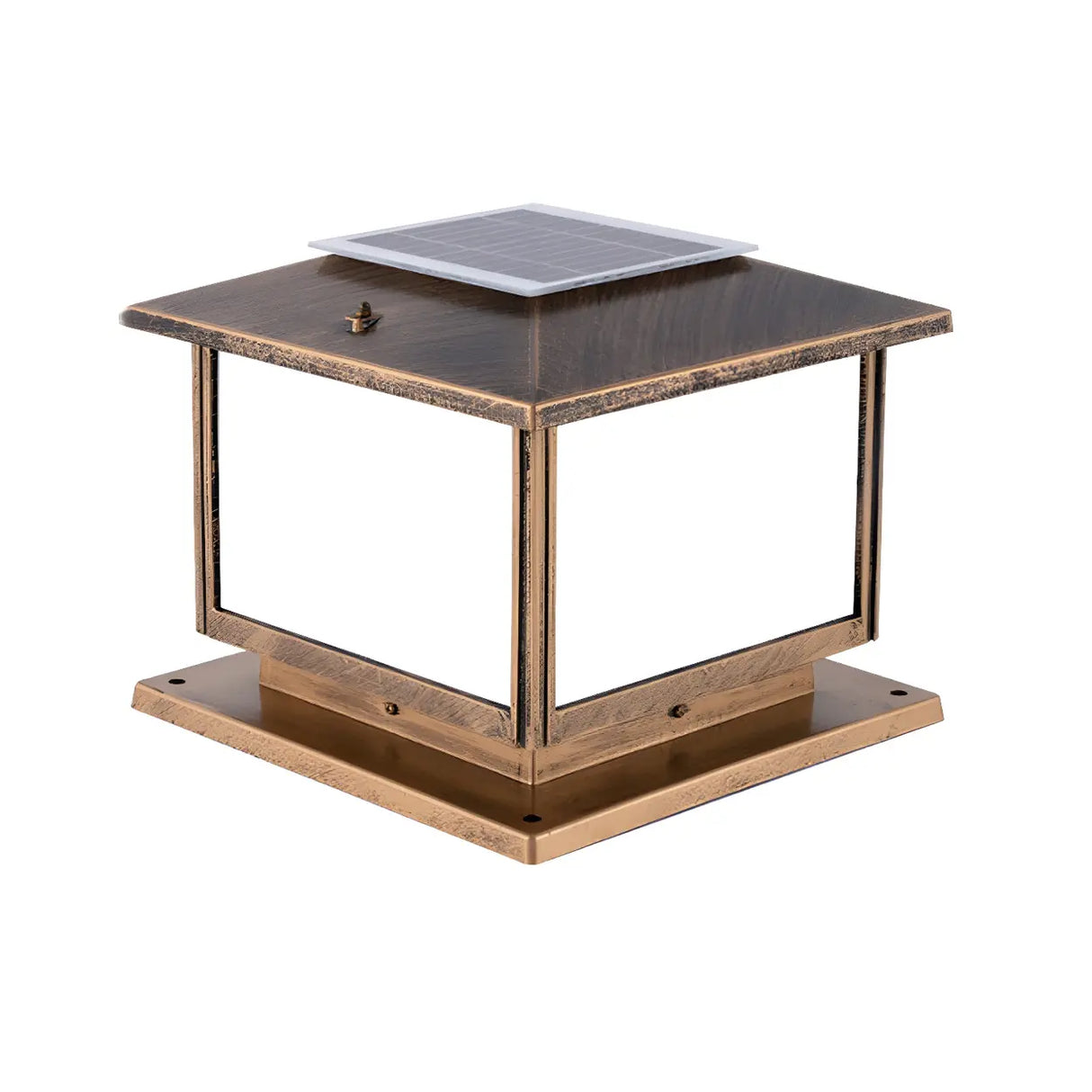 Simple Square Solar Garden Bamboo Decor Outdoor Lamp Image - 8