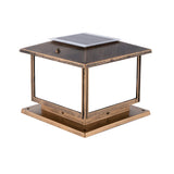 Simple Square Solar Garden Bamboo Decor Outdoor Lamp Image - 8