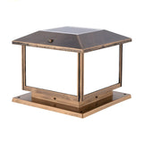 Simple Square Solar Garden Bamboo Decor Outdoor Lamp Image - 9