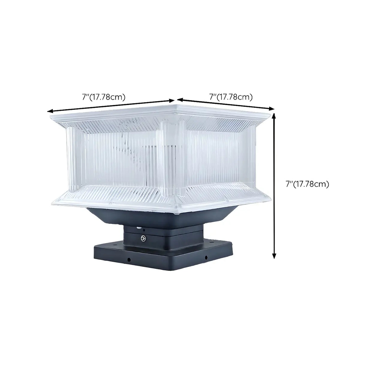 Simple Square Solar Garden Path Outdoor Table Lamp 