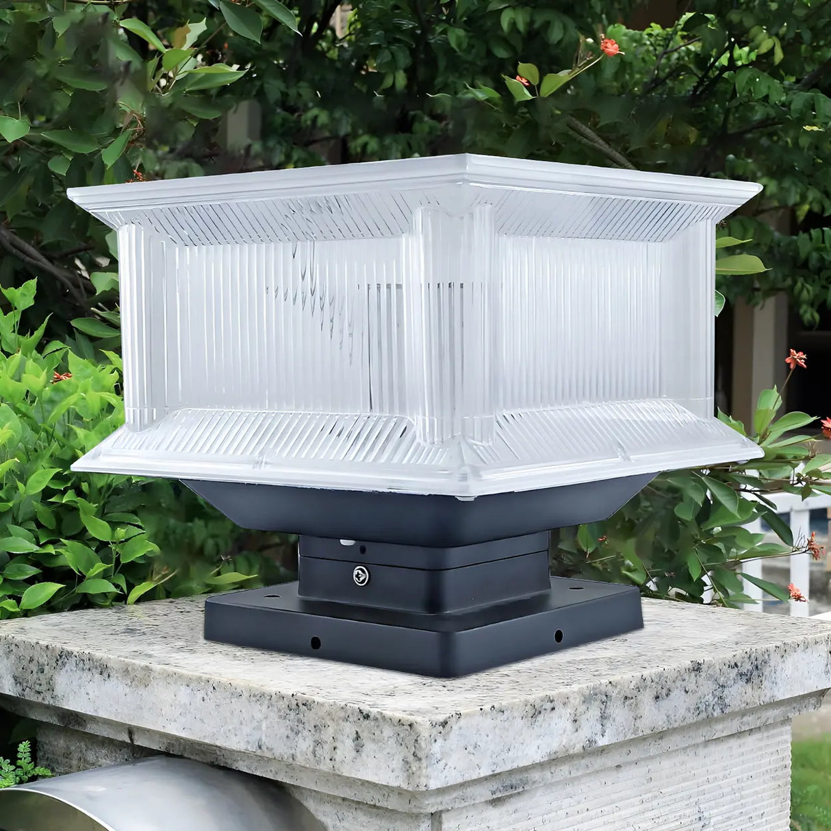 Simple Square Solar Garden Path Outdoor Table Lamp Image - 6