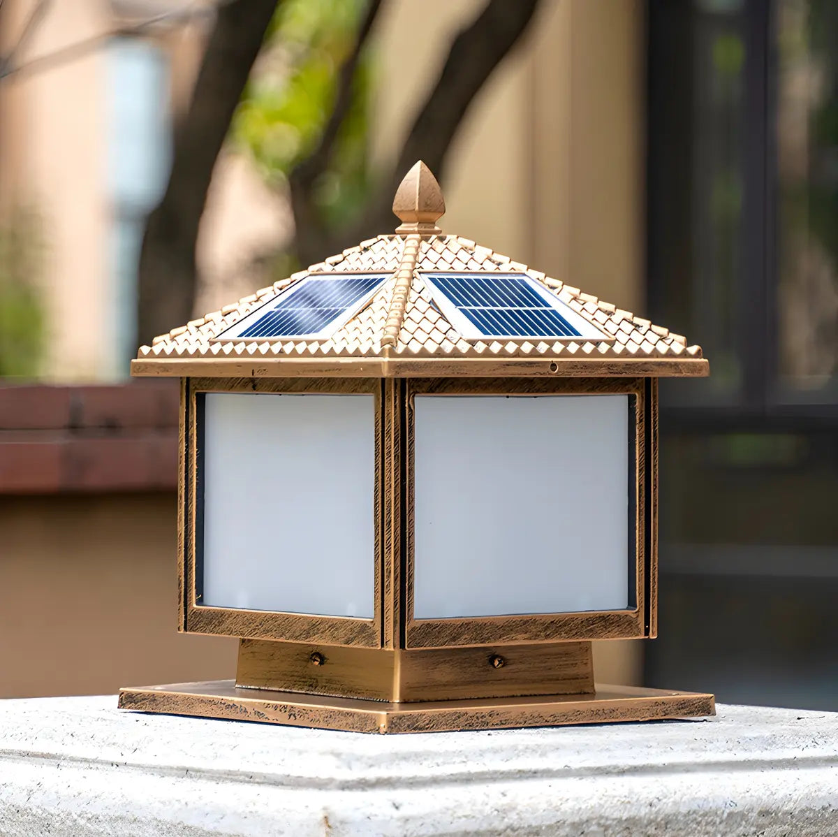 Simple Square Solar Metal Outdoor Patio Post Caps Light Image - 17