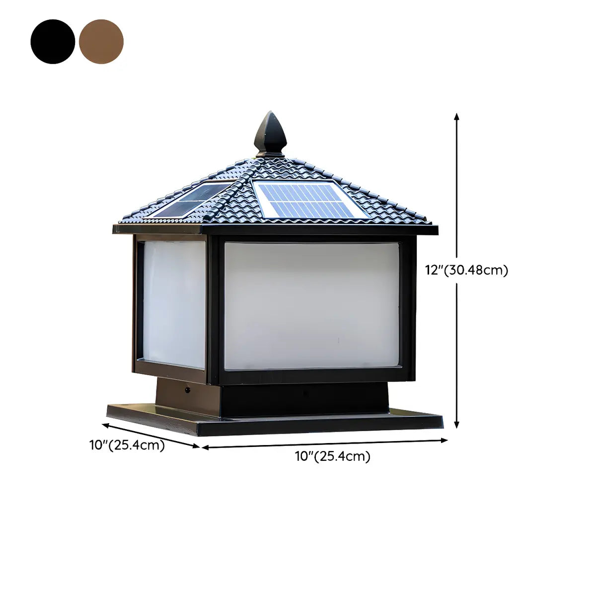 Simple Square Solar Metal Outdoor Patio Post Caps Light 